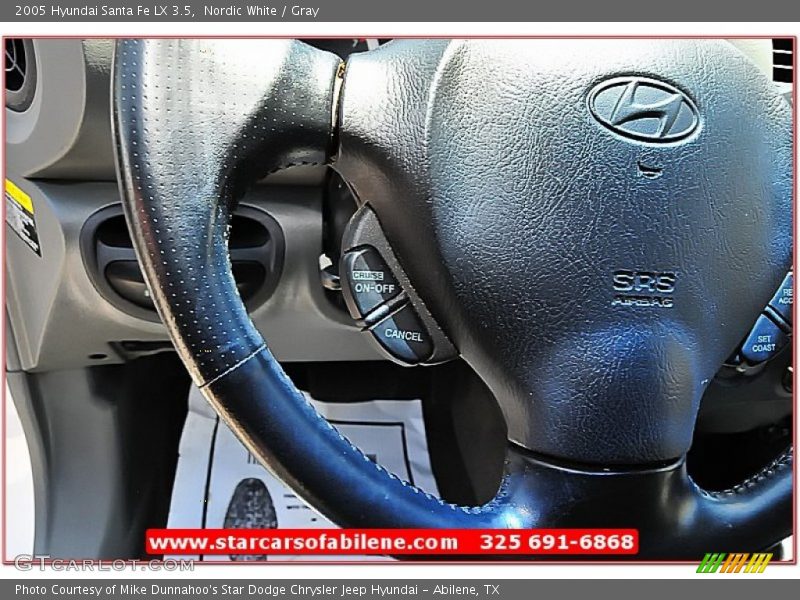 Nordic White / Gray 2005 Hyundai Santa Fe LX 3.5