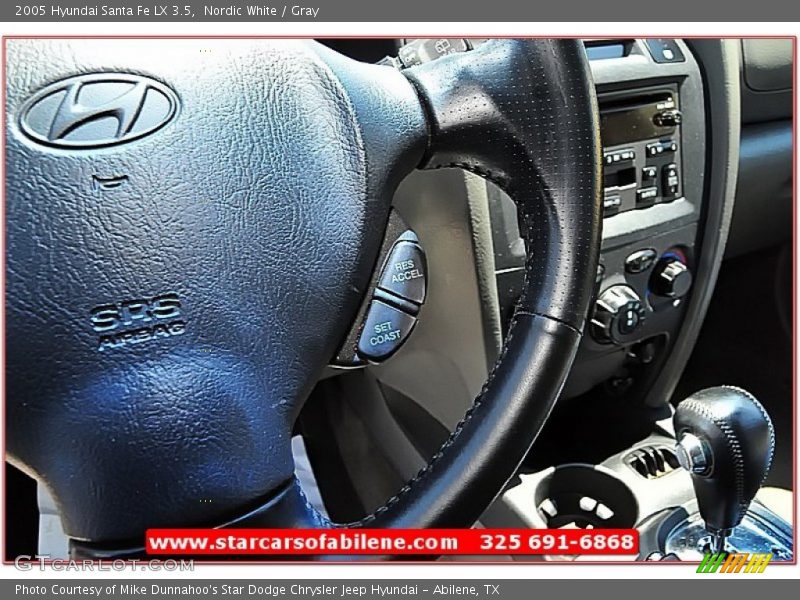 Nordic White / Gray 2005 Hyundai Santa Fe LX 3.5