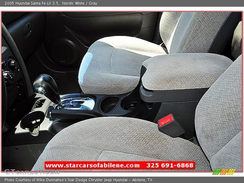 Nordic White / Gray 2005 Hyundai Santa Fe LX 3.5