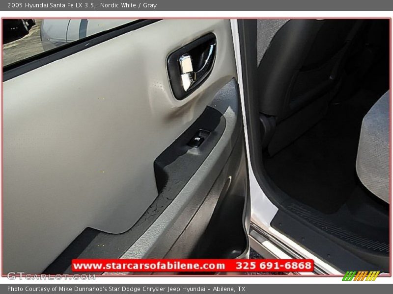 Nordic White / Gray 2005 Hyundai Santa Fe LX 3.5
