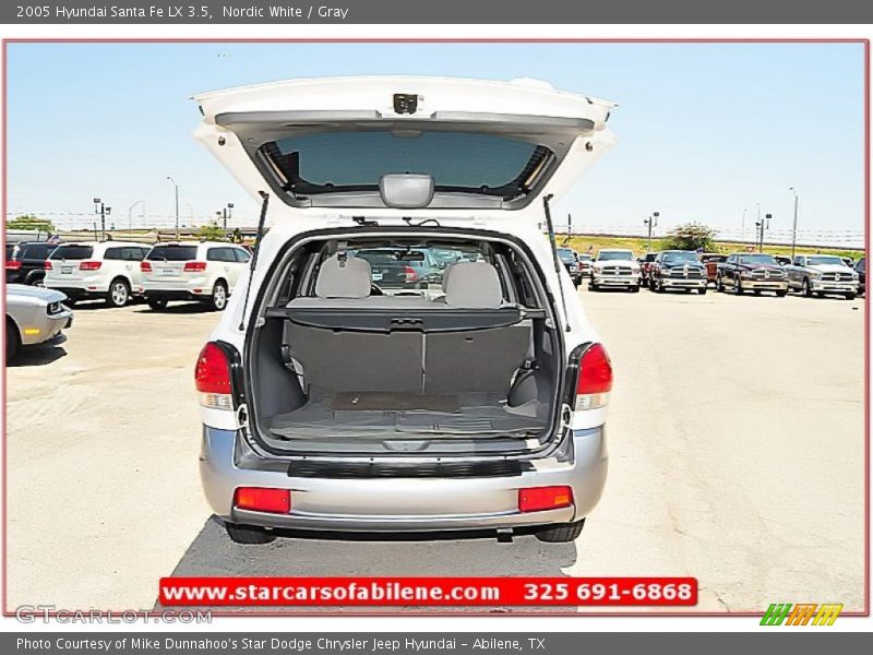 Nordic White / Gray 2005 Hyundai Santa Fe LX 3.5