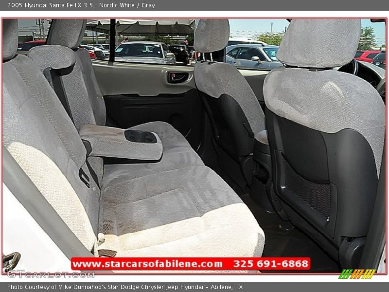 Nordic White / Gray 2005 Hyundai Santa Fe LX 3.5