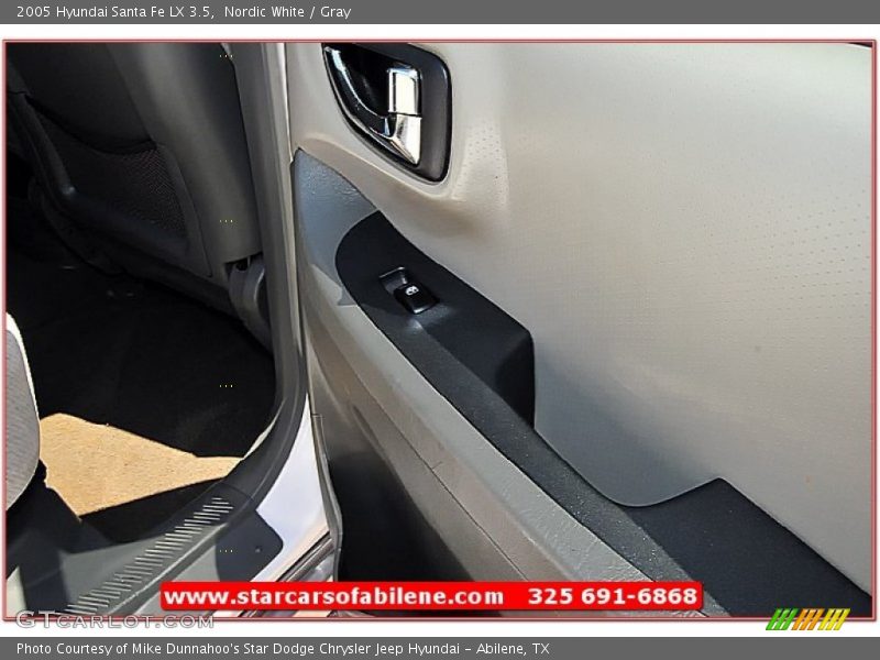 Nordic White / Gray 2005 Hyundai Santa Fe LX 3.5