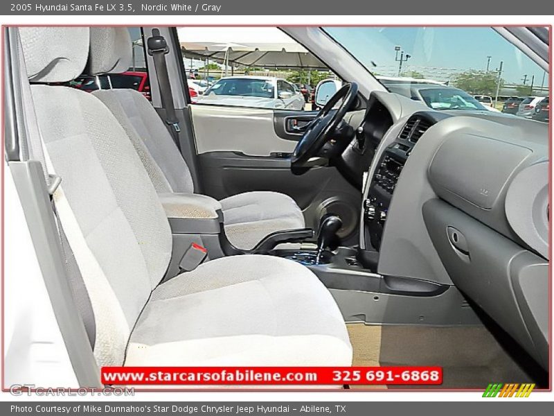 Nordic White / Gray 2005 Hyundai Santa Fe LX 3.5