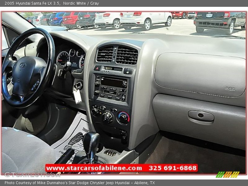 Nordic White / Gray 2005 Hyundai Santa Fe LX 3.5