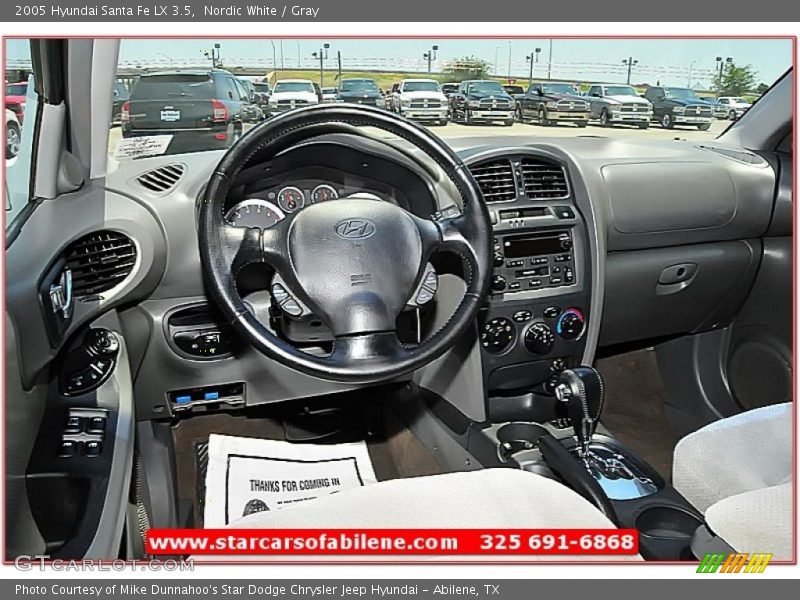 Nordic White / Gray 2005 Hyundai Santa Fe LX 3.5