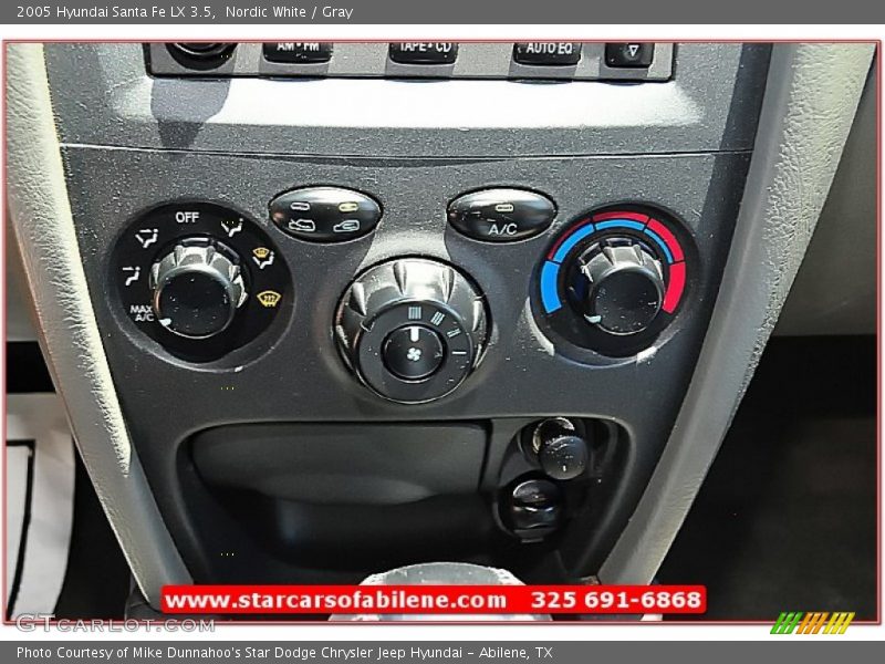 Nordic White / Gray 2005 Hyundai Santa Fe LX 3.5