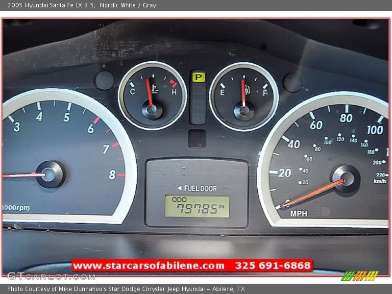 Nordic White / Gray 2005 Hyundai Santa Fe LX 3.5