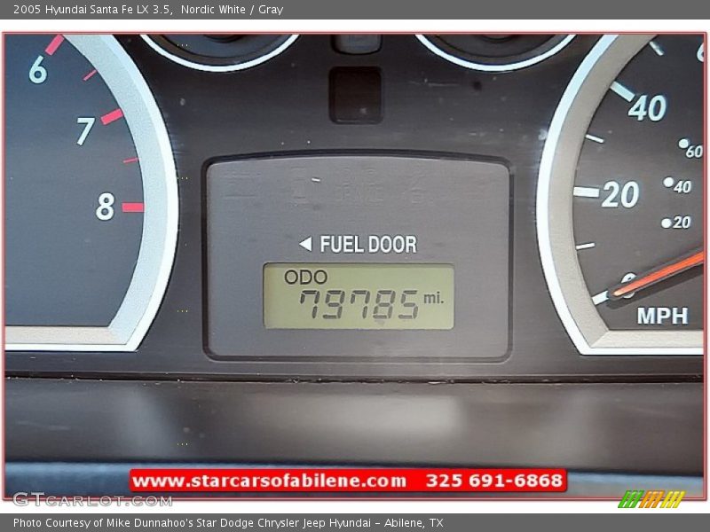 Nordic White / Gray 2005 Hyundai Santa Fe LX 3.5