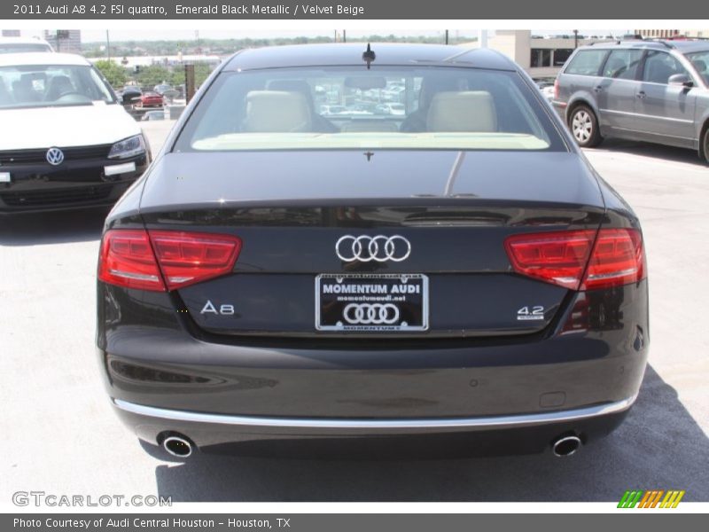 Emerald Black Metallic / Velvet Beige 2011 Audi A8 4.2 FSI quattro