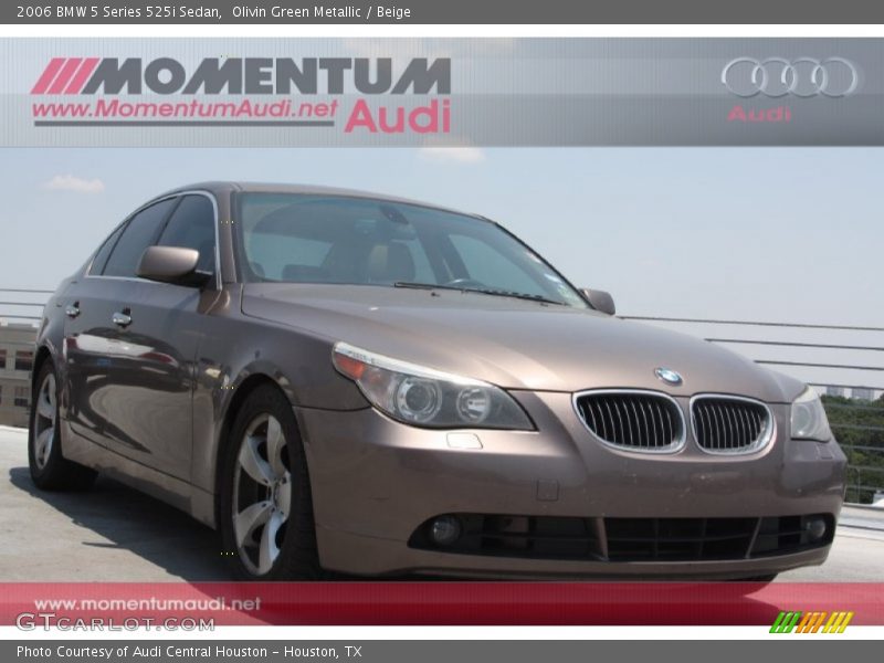 Olivin Green Metallic / Beige 2006 BMW 5 Series 525i Sedan