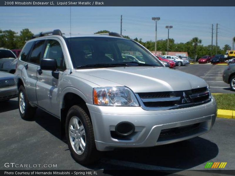 Liquid Silver Metallic / Black 2008 Mitsubishi Endeavor LS