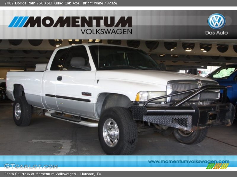 Bright White / Agate 2002 Dodge Ram 2500 SLT Quad Cab 4x4