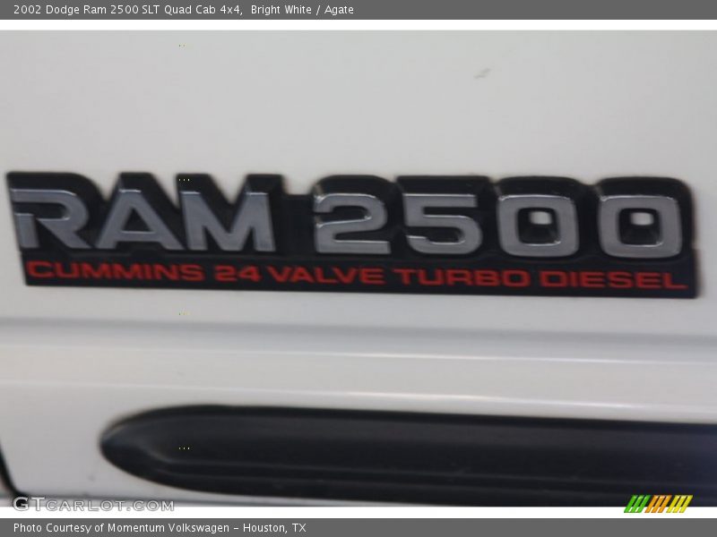 Bright White / Agate 2002 Dodge Ram 2500 SLT Quad Cab 4x4