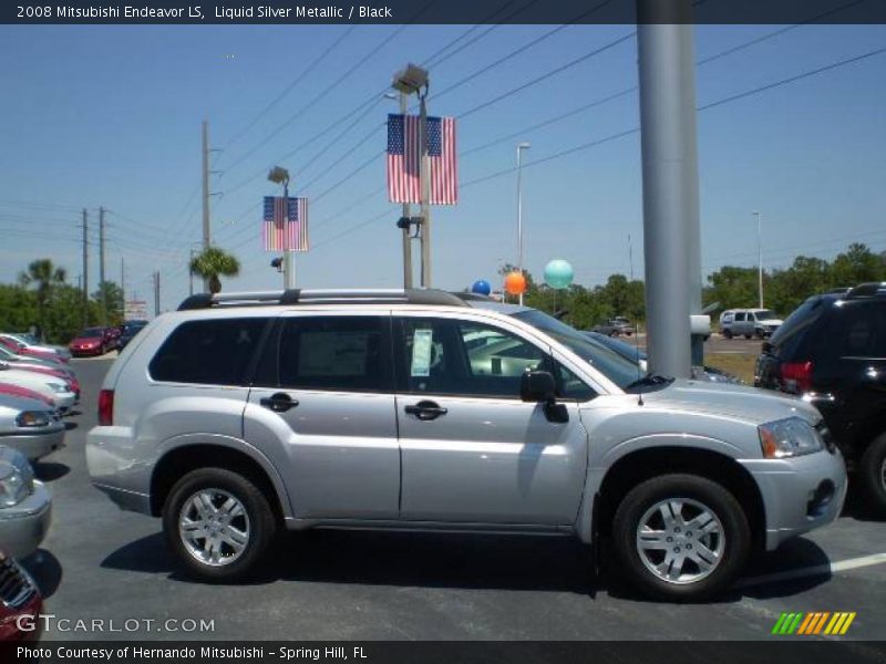 Liquid Silver Metallic / Black 2008 Mitsubishi Endeavor LS