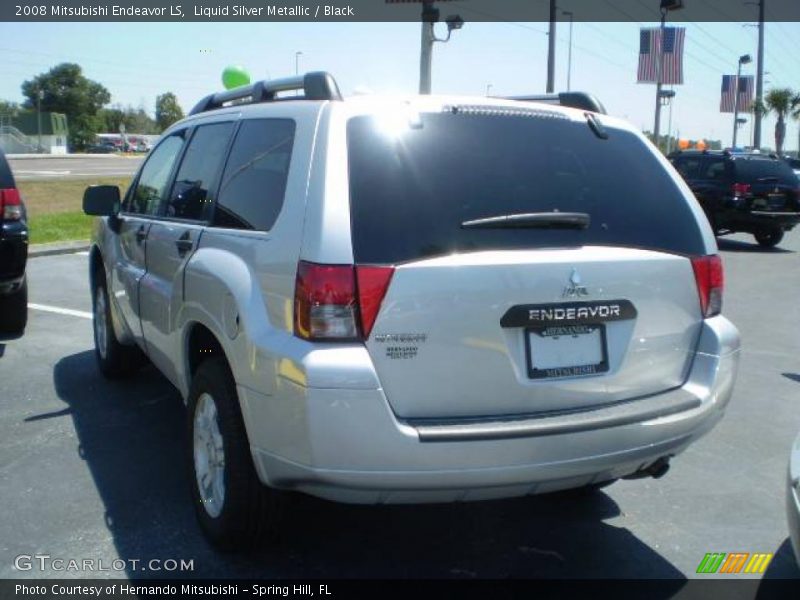 Liquid Silver Metallic / Black 2008 Mitsubishi Endeavor LS