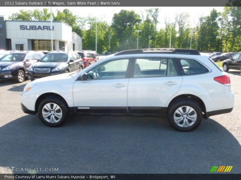 Satin White Pearl / Warm Ivory 2011 Subaru Outback 2.5i Wagon