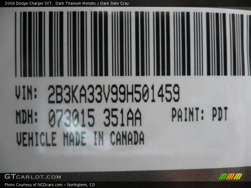 Dark Titanium Metallic / Dark Slate Gray 2009 Dodge Charger SXT