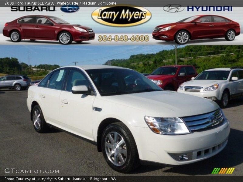White Suede / Medium Light Stone 2009 Ford Taurus SEL AWD