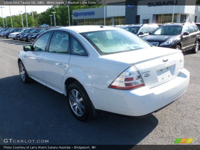 White Suede / Medium Light Stone 2009 Ford Taurus SEL AWD