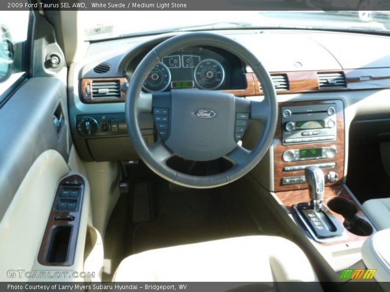 White Suede / Medium Light Stone 2009 Ford Taurus SEL AWD
