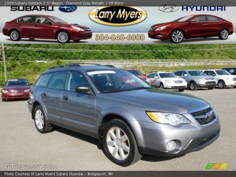 Diamond Gray Metallic / Off Black 2008 Subaru Outback 2.5i Wagon