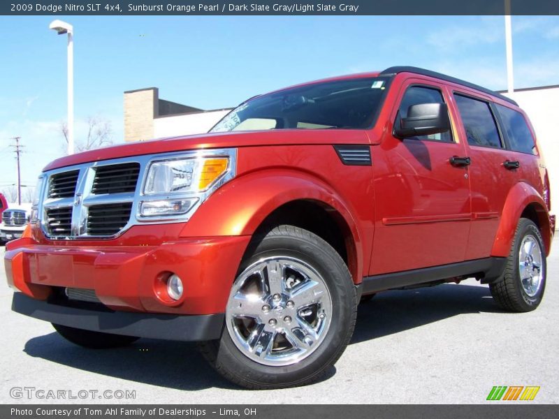 Sunburst Orange Pearl / Dark Slate Gray/Light Slate Gray 2009 Dodge Nitro SLT 4x4