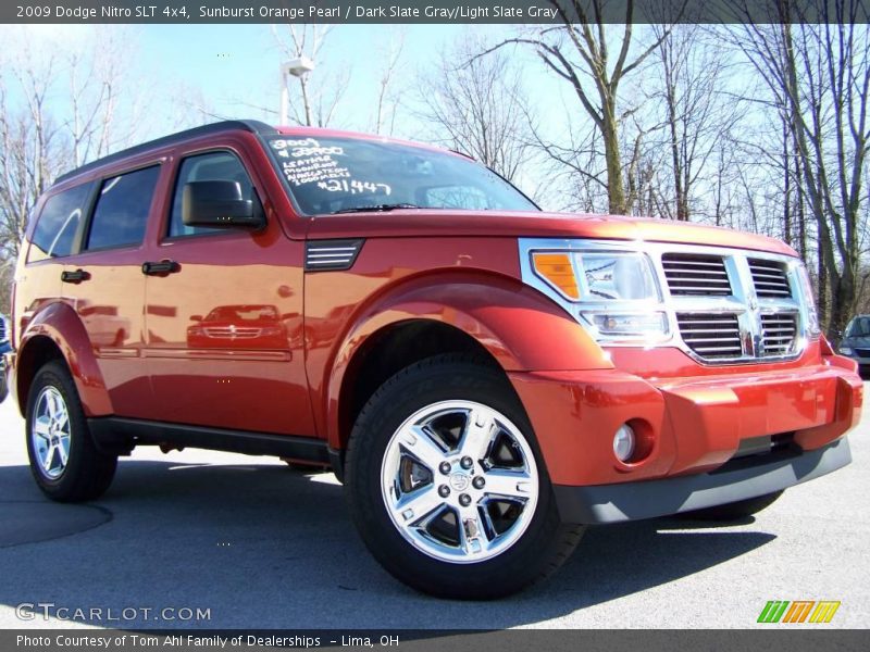 Sunburst Orange Pearl / Dark Slate Gray/Light Slate Gray 2009 Dodge Nitro SLT 4x4