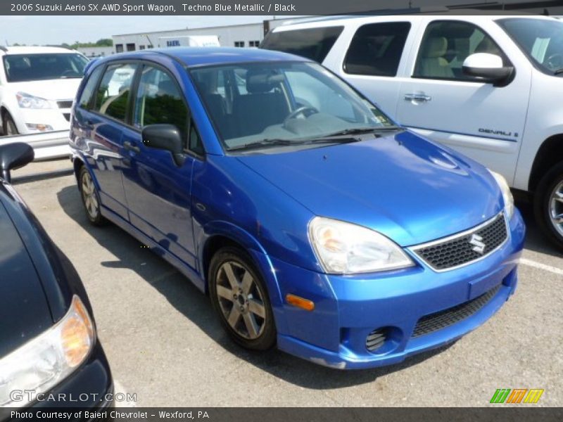 Techno Blue Metallic / Black 2006 Suzuki Aerio SX AWD Sport Wagon