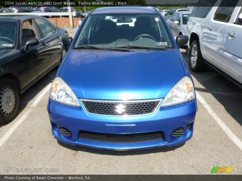 Techno Blue Metallic / Black 2006 Suzuki Aerio SX AWD Sport Wagon