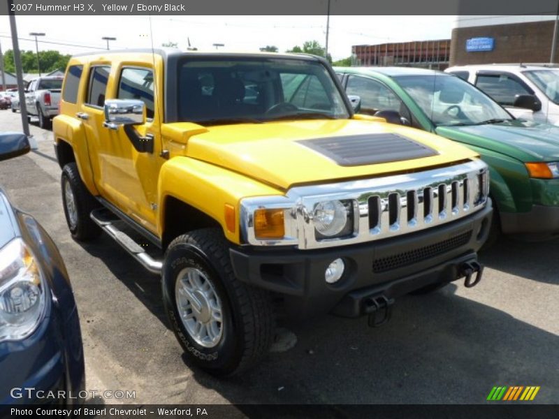 Yellow / Ebony Black 2007 Hummer H3 X
