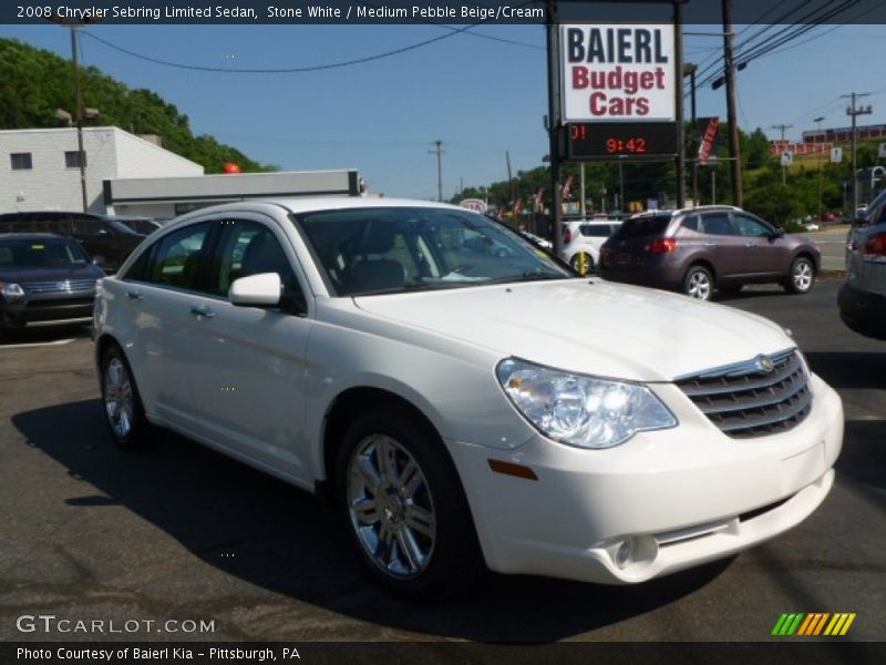Stone White / Medium Pebble Beige/Cream 2008 Chrysler Sebring Limited Sedan