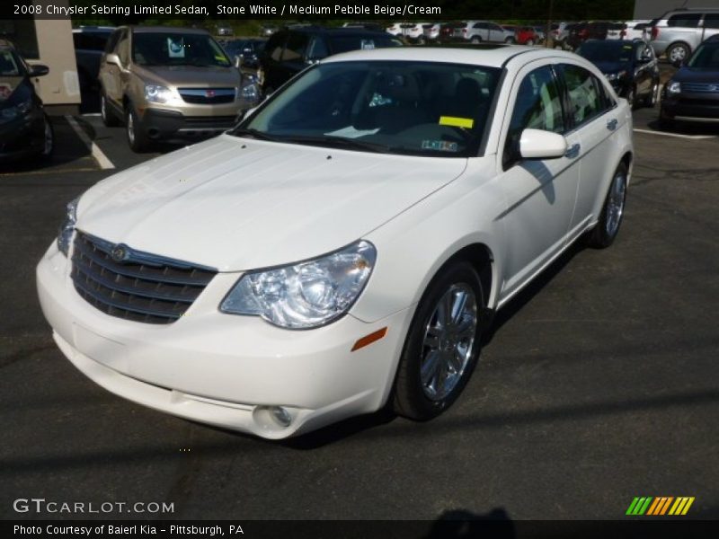 Stone White / Medium Pebble Beige/Cream 2008 Chrysler Sebring Limited Sedan
