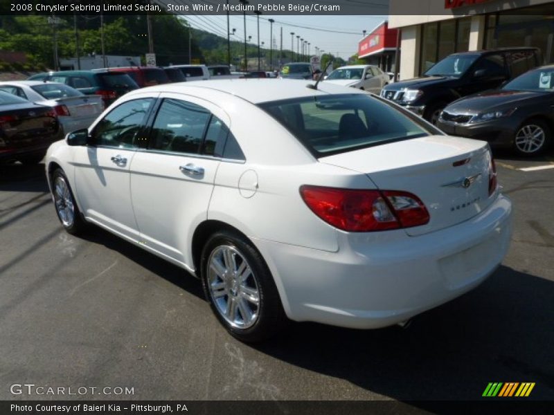 Stone White / Medium Pebble Beige/Cream 2008 Chrysler Sebring Limited Sedan