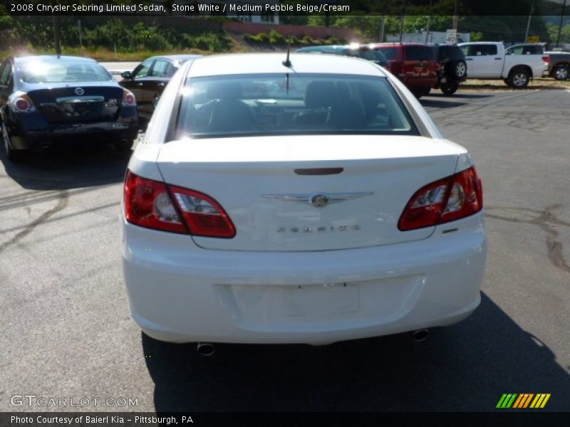 Stone White / Medium Pebble Beige/Cream 2008 Chrysler Sebring Limited Sedan