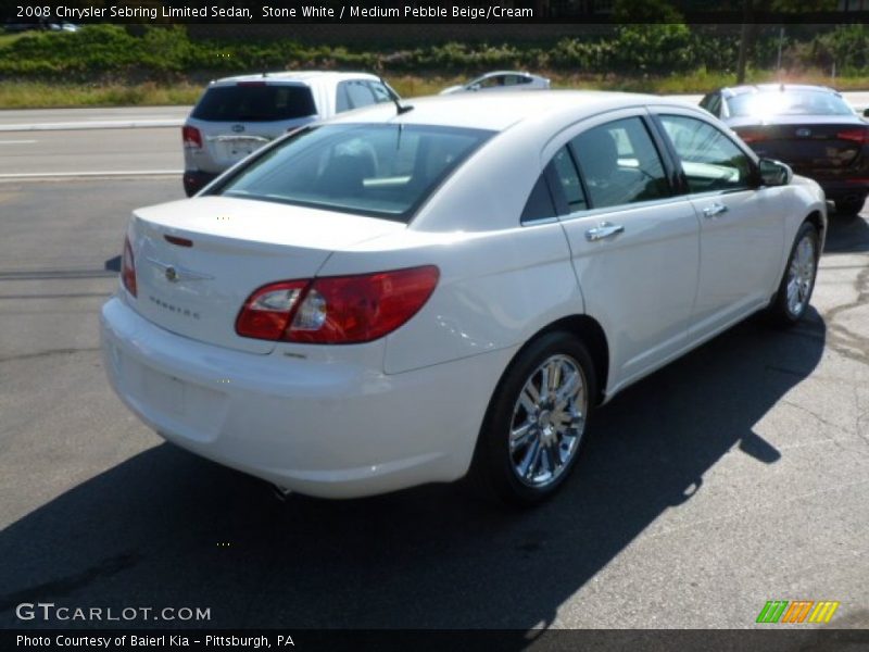 Stone White / Medium Pebble Beige/Cream 2008 Chrysler Sebring Limited Sedan