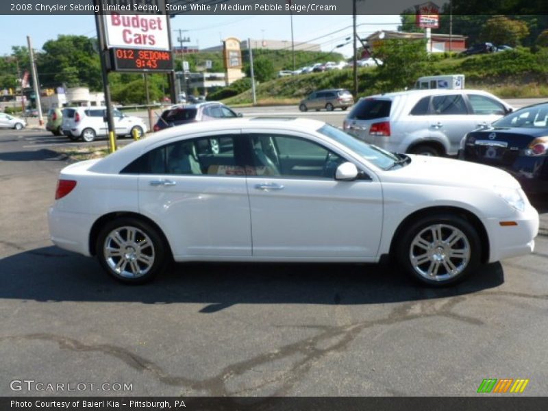 Stone White / Medium Pebble Beige/Cream 2008 Chrysler Sebring Limited Sedan