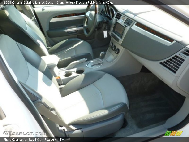 Stone White / Medium Pebble Beige/Cream 2008 Chrysler Sebring Limited Sedan