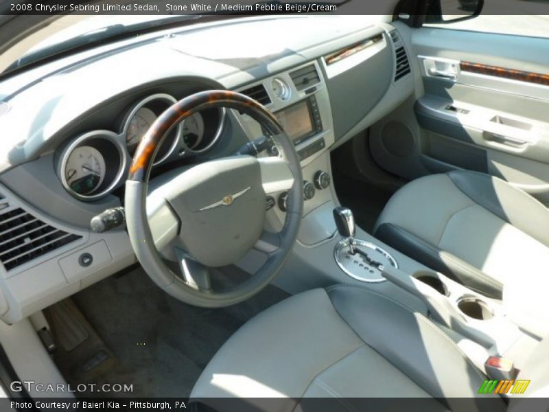 Stone White / Medium Pebble Beige/Cream 2008 Chrysler Sebring Limited Sedan