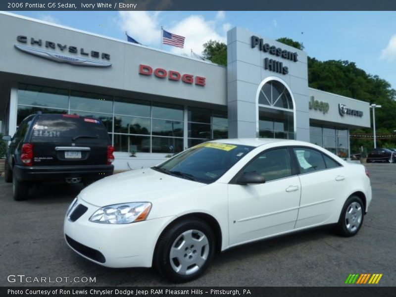 Ivory White / Ebony 2006 Pontiac G6 Sedan