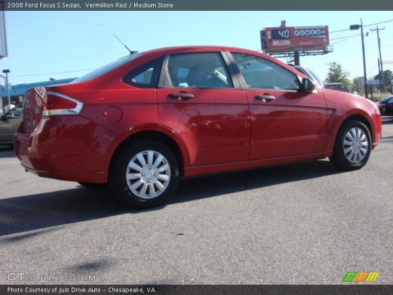 Vermillion Red / Medium Stone 2008 Ford Focus S Sedan