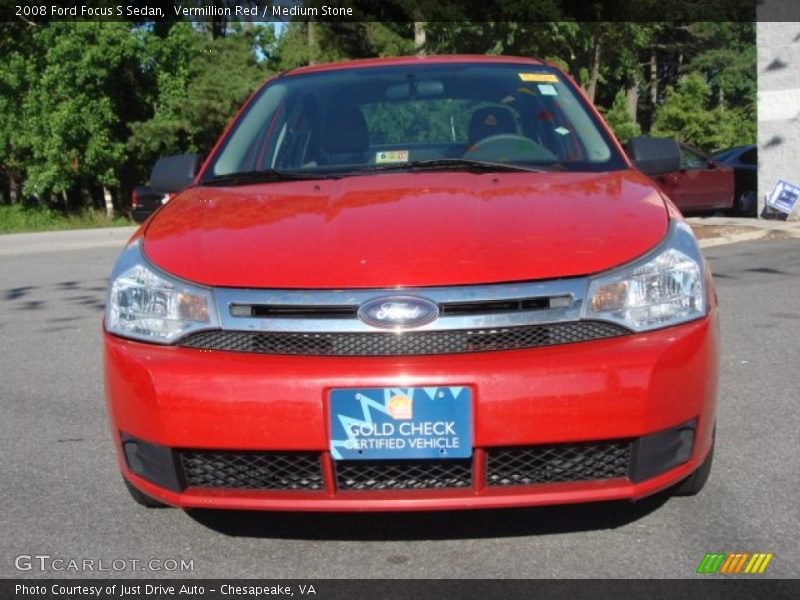 Vermillion Red / Medium Stone 2008 Ford Focus S Sedan
