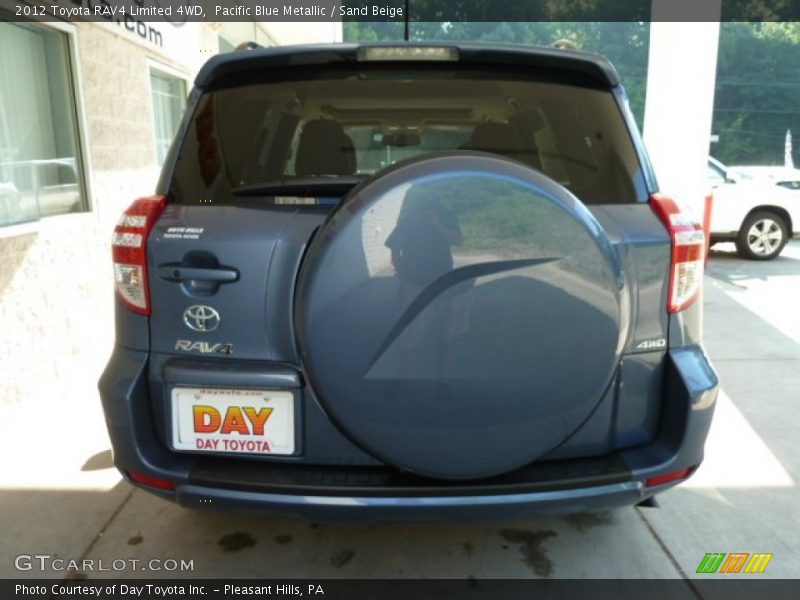 Pacific Blue Metallic / Sand Beige 2012 Toyota RAV4 Limited 4WD