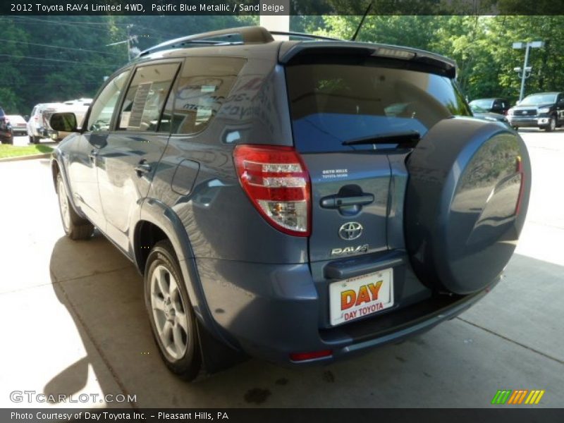 Pacific Blue Metallic / Sand Beige 2012 Toyota RAV4 Limited 4WD
