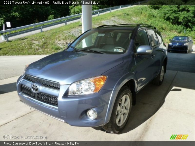 Pacific Blue Metallic / Sand Beige 2012 Toyota RAV4 Limited 4WD