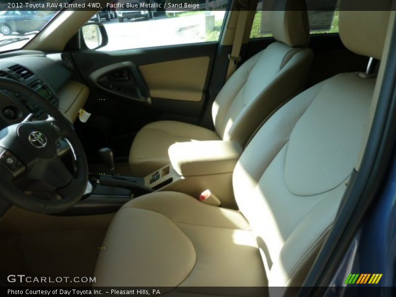 Pacific Blue Metallic / Sand Beige 2012 Toyota RAV4 Limited 4WD