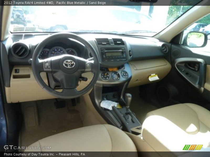 Pacific Blue Metallic / Sand Beige 2012 Toyota RAV4 Limited 4WD