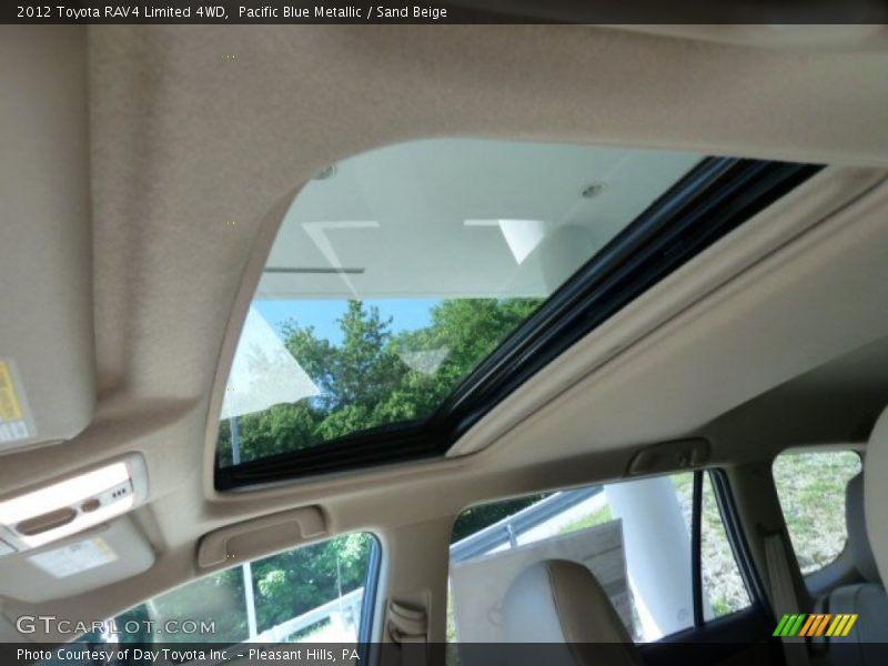 Pacific Blue Metallic / Sand Beige 2012 Toyota RAV4 Limited 4WD