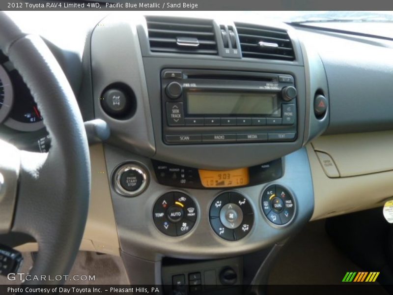 Pacific Blue Metallic / Sand Beige 2012 Toyota RAV4 Limited 4WD