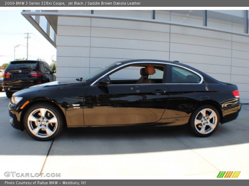 Jet Black / Saddle Brown Dakota Leather 2009 BMW 3 Series 328xi Coupe
